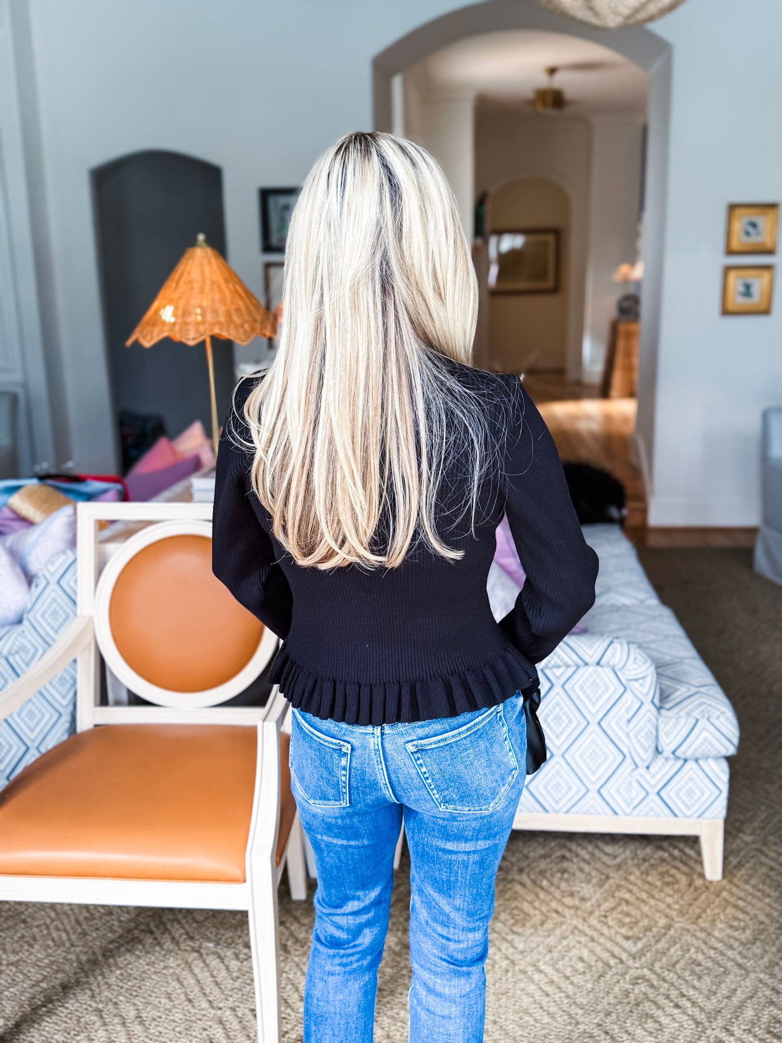 Falling for Cozy Knit Cardigan-Black