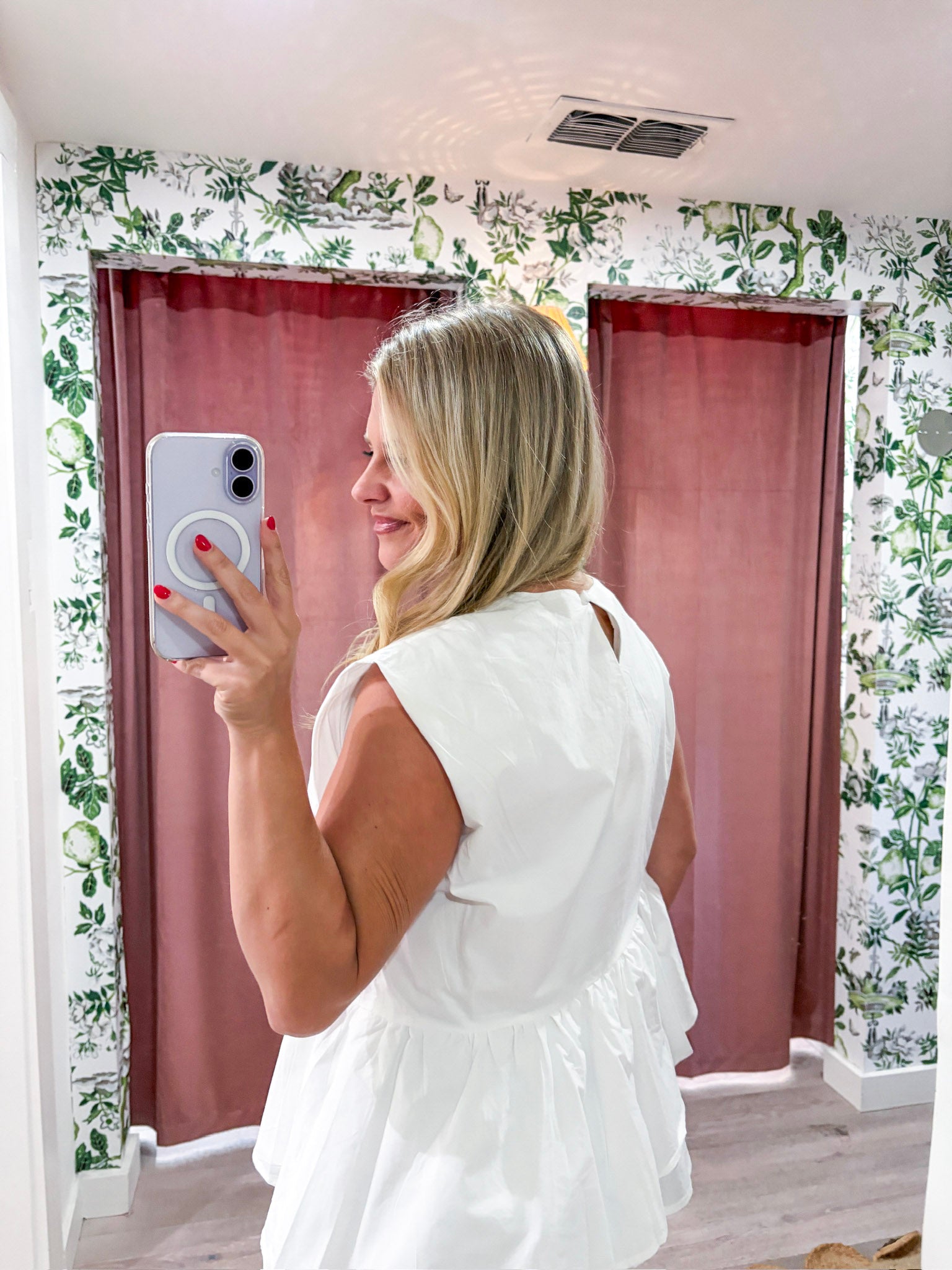 Sunday Melody Peplum Top-Off White