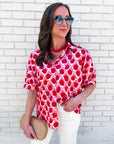 Soft Sunset Polka Dot Top