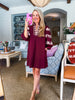 Loving Views Mini Dress-Burgundy