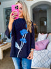Bluebell Walks Mock Neck Sweater