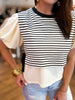 Good Lines Peplum Top- Cream