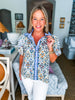 Renaissance Moment Top-Blue