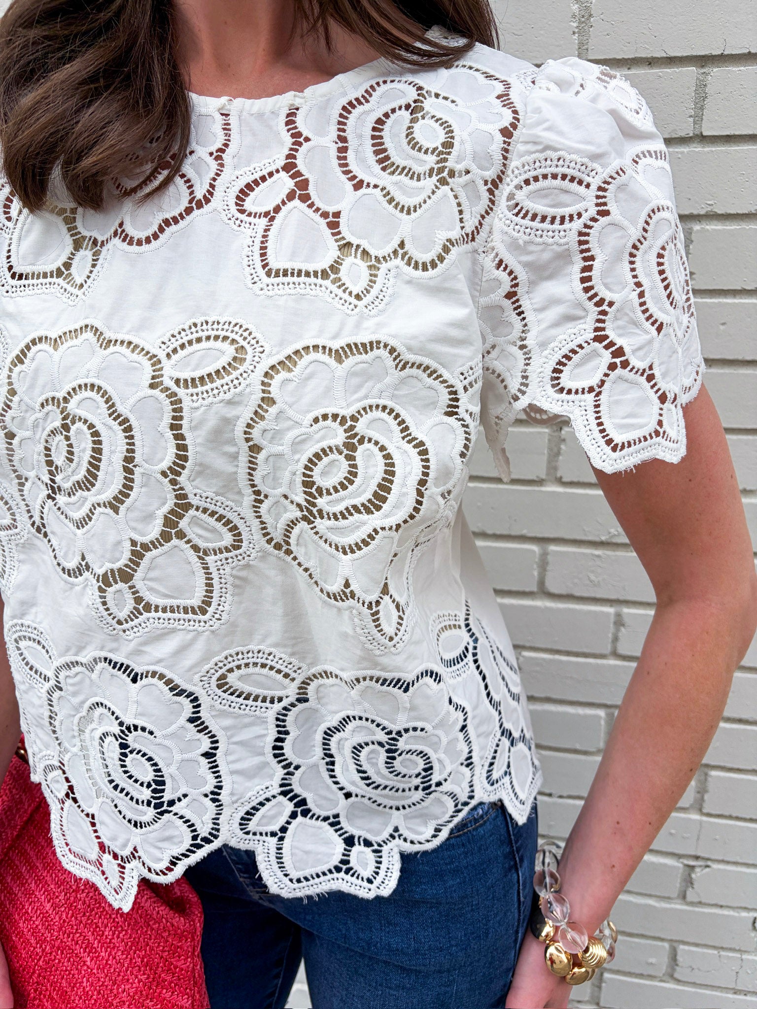 Floral Romance Eyelet Top