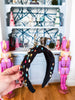 Gemmie Knotted Headband-Black