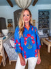 Sweet Florals Top-Blue