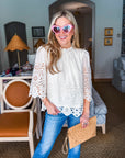 Baby's Breath Floral Eyelet Top