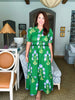 Simply Lovely Floral Midi Dress-Green