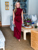 Turning Heads Maxi Dress- Wine