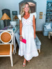In the Clouds Midi Dress-Off White