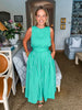 Sayulita Shores Midi Skirt-Green