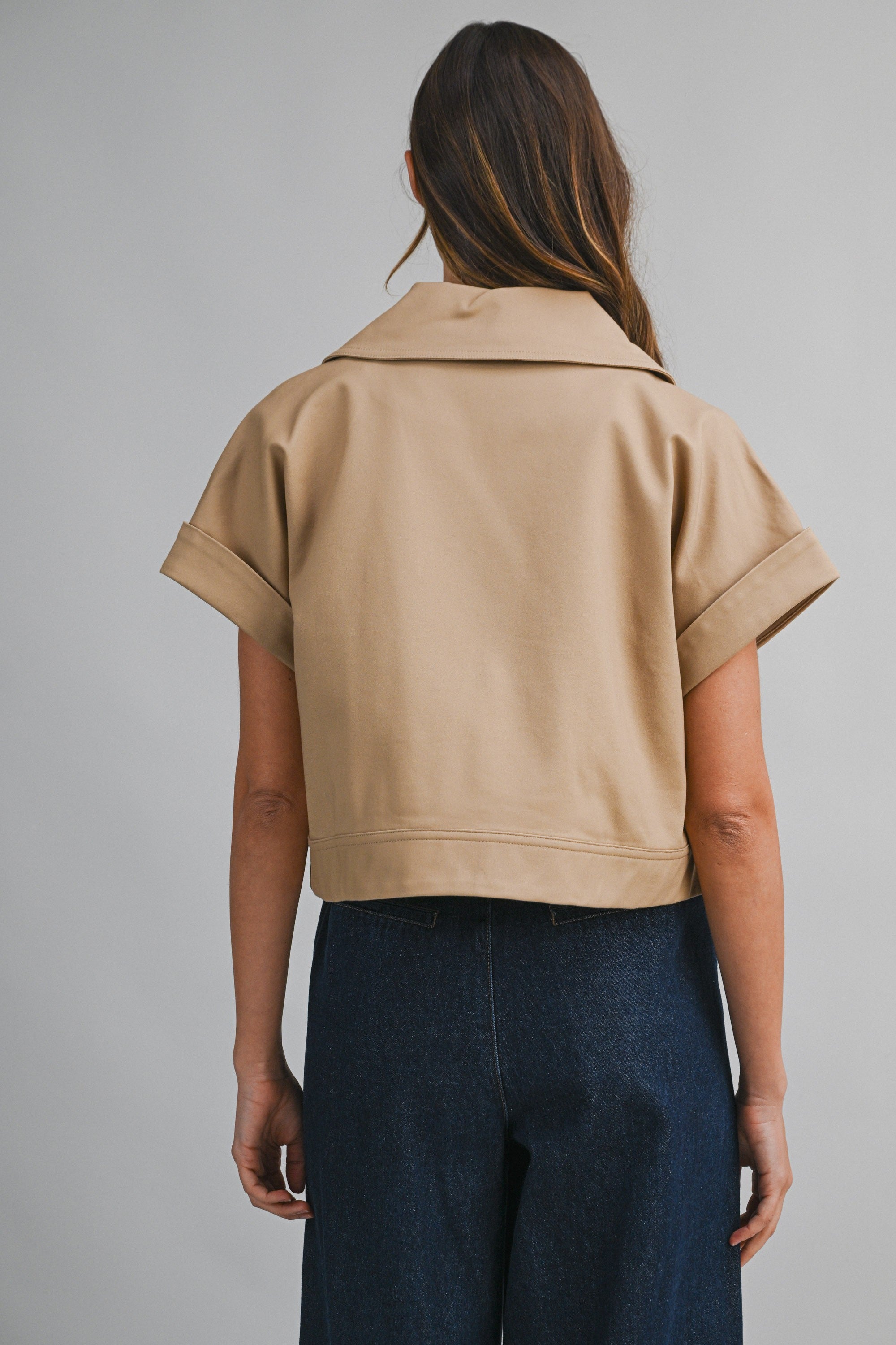 City Chic Crop Trench Top