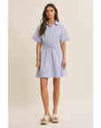 Crisp Summer Button Down Mini Dress