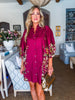 Crimson Petal Mini Dress