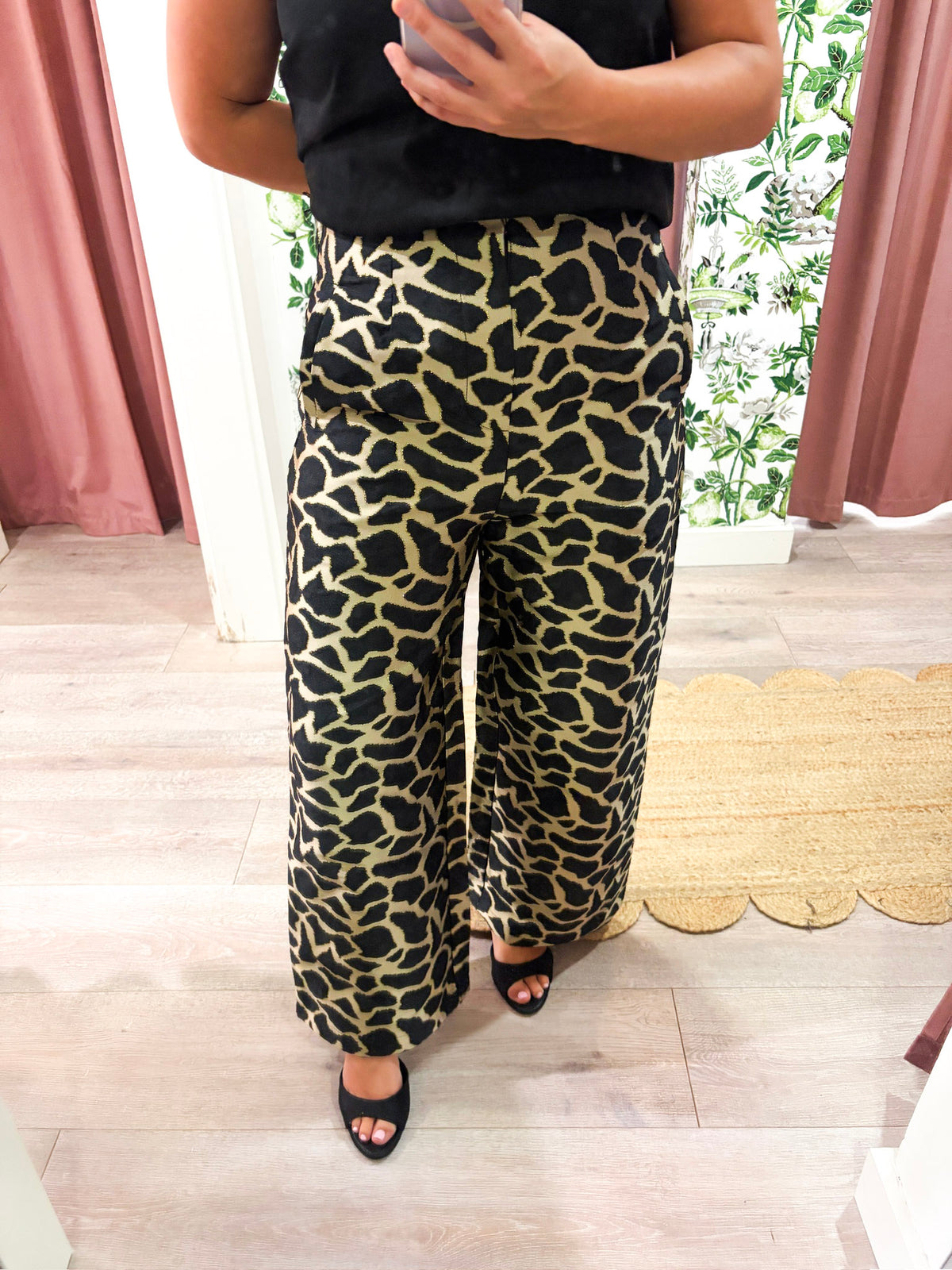 Giuliana Jacquard High Waist Pants