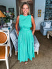 Sayulita Shores Midi Skirt-Green
