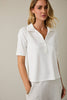 Office Chic Polo Top-Off White