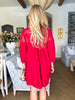 Soft Vibes Crochet Lace Dress-Burgundy