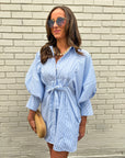 Boss Babe Pinstripe Mini Dress