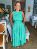 Sayulita Shores Midi Skirt-Green