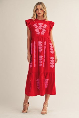 Barely Blossom Midi Dress