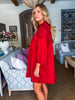 Soft Vibes Crochet Lace Dress-Burgundy