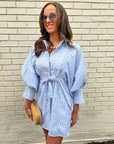 Boss Babe Pinstripe Mini Dress