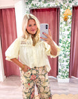 Rosemere Button Down Top-Cream