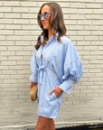 Boss Babe Pinstripe Mini Dress
