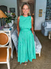 Sayulita Shores Midi Skirt-Green