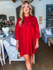 Soft Vibes Crochet Lace Dress-Burgundy