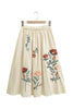 Picking Flowers Embroidered Skirt Set