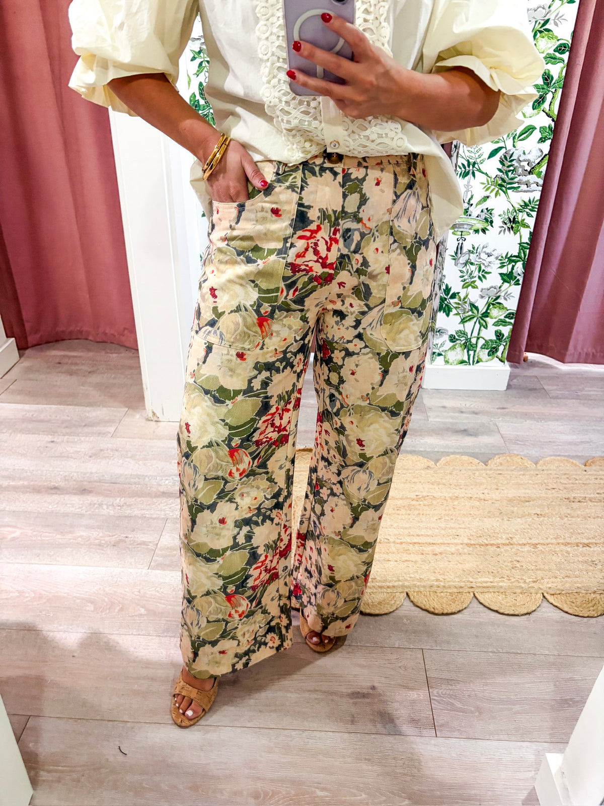 Floral Tale Wide Leg Pants