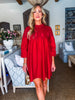 Soft Vibes Crochet Lace Dress-Burgundy