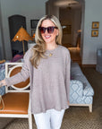 Love Luxe Knit Top-Oatmeal