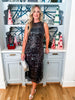 Stand Out Sequin Midi Dress