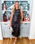 Stand Out Sequin Midi Dress