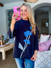 Bluebell Walks Mock Neck Sweater