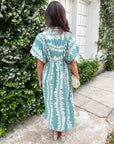 Sunkissed Glow Midi Dress- Dusty Mint/Cream