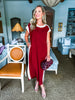 Everyday Easy Knit Dress- Merlot