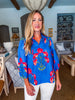 Sweet Florals Top-Blue