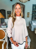 Go With the Flow Knit Top-Blush/Black
