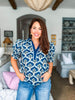 Hopeful Dreamer Floral Top-Navy