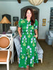Simply Lovely Floral Midi Dress-Green