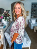 Misty Love Floral Pintuck Top