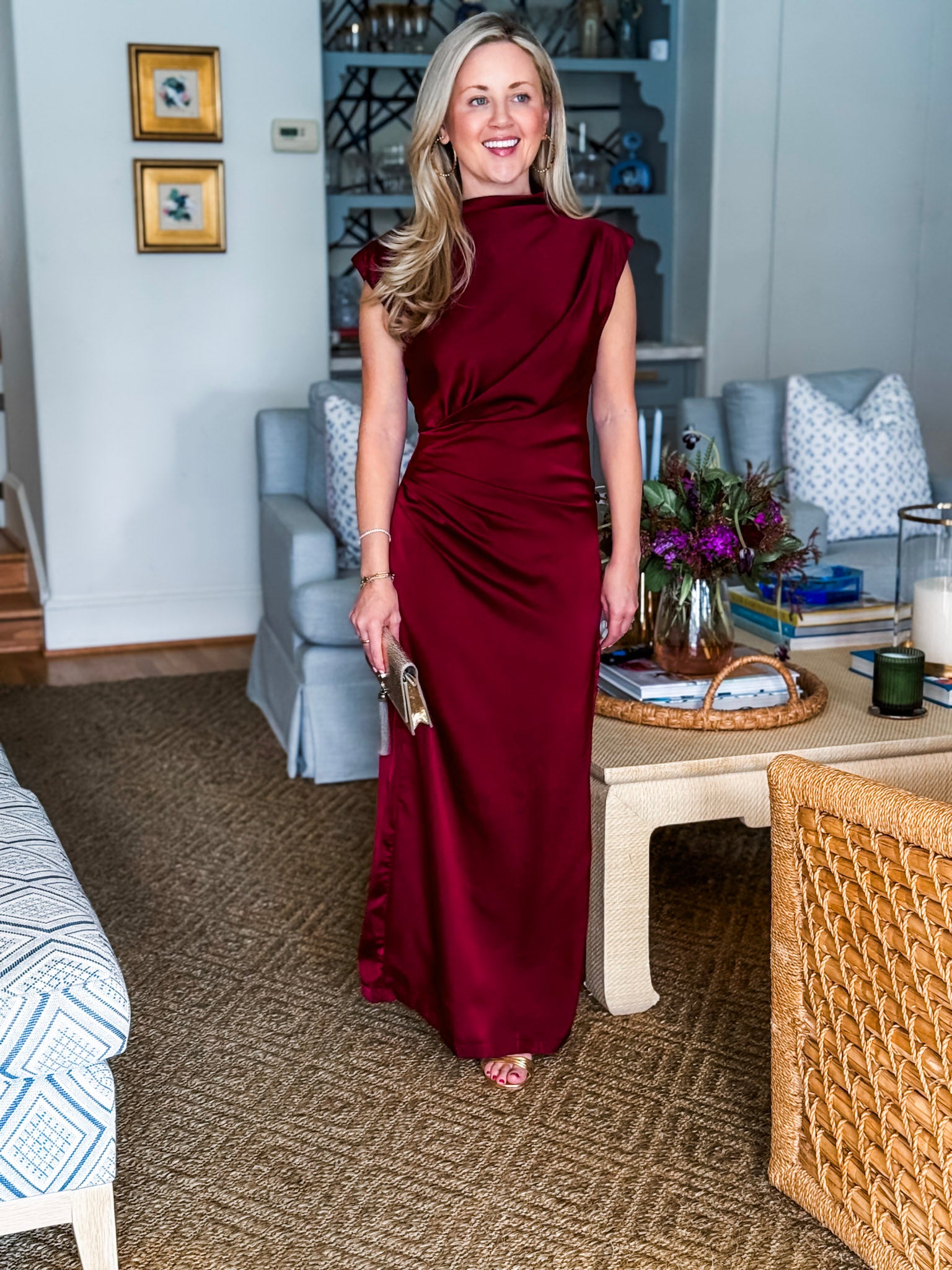 Turning Heads Maxi Dress- Wine