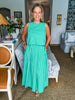 Sayulita Shores Midi Skirt-Green