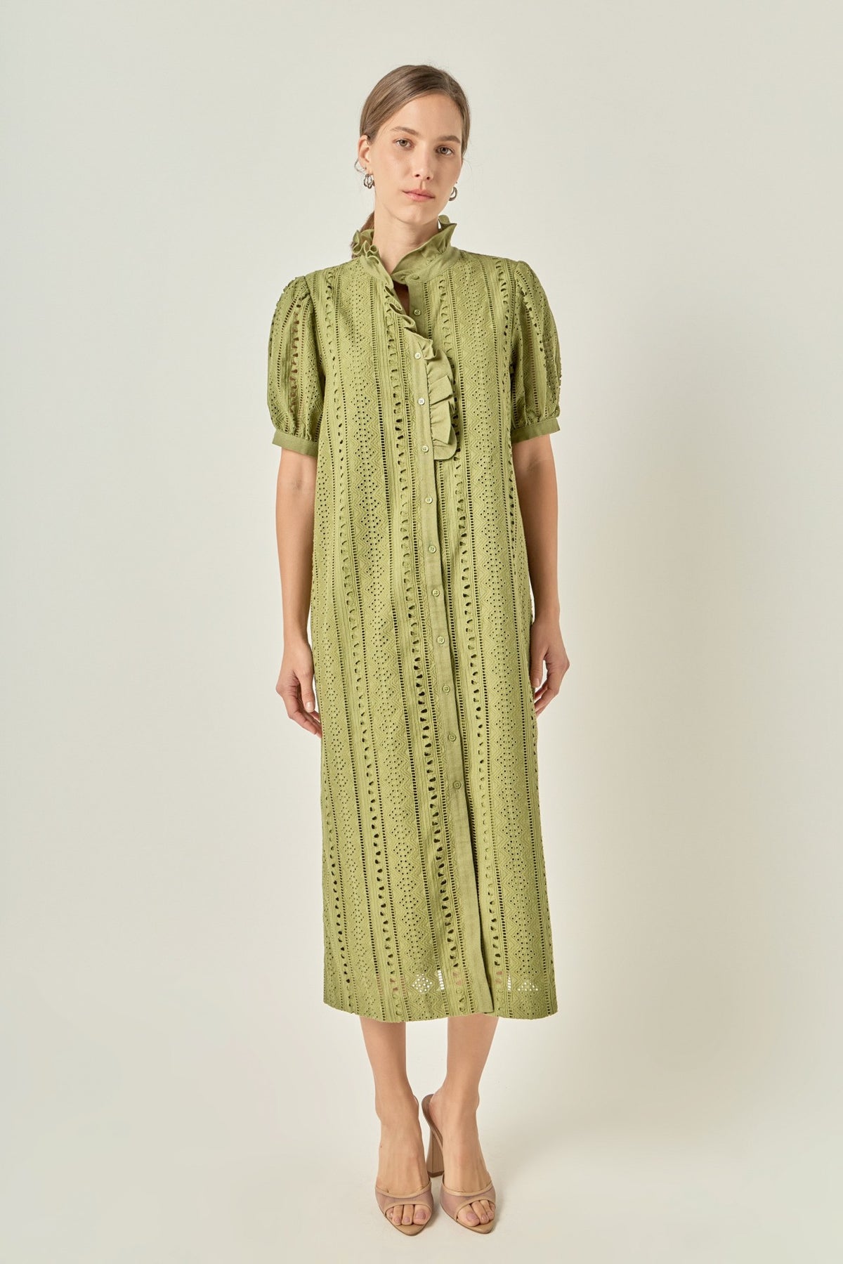 Pemberley Eyelet Midi Dress