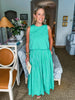 Sayulita Shores Midi Skirt-Green