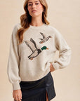 Lakeside Duck Sweater-Oatmeal